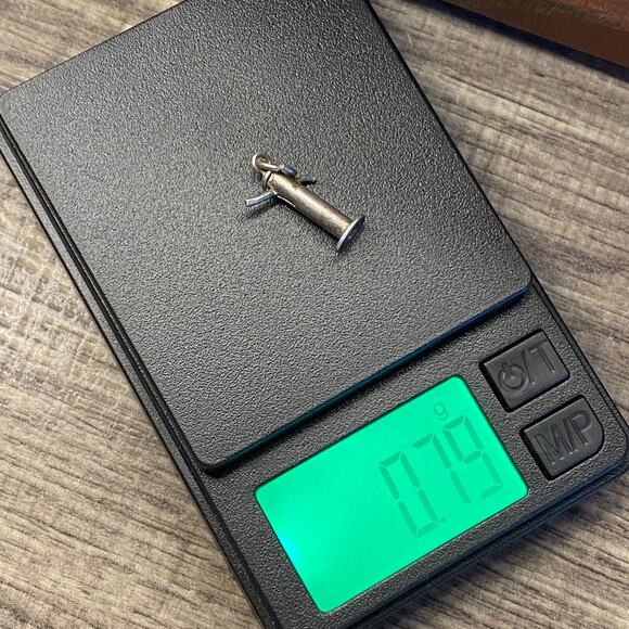 Vintage 925 Sterling Silver Water Pump Moves Pendant Bracelet Charm - Picture 5 of 5